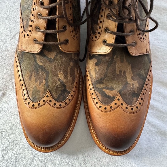 TAFT Saint Boot in Camo Men’s Lace Up Boots Calf Leather Size 43 (9US) - Picture 4 of 12